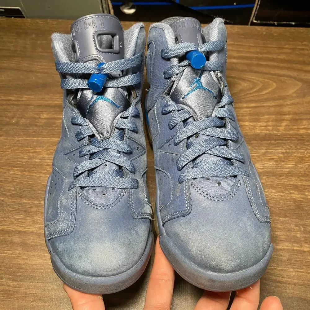 Kid's Air Jordan 6 Retro Jimmy Butler GS Diffused Blue Size 5.5Y (384665-400)